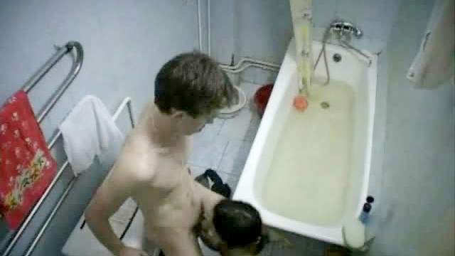 Voyeur teen slammed in bathroom