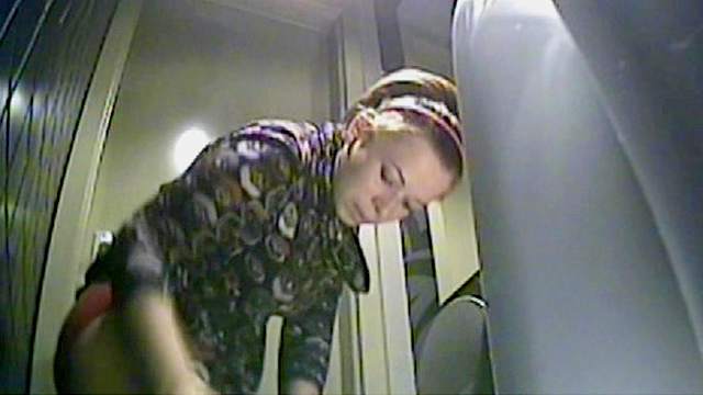 Pretty girl pees in a hidden cam video