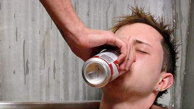 Adam Watson cumming on the face of Brad Holt