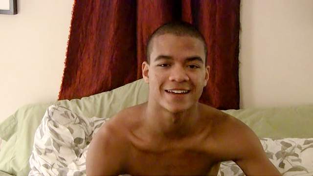 Sexy tanned gay is talking dirty on the cam