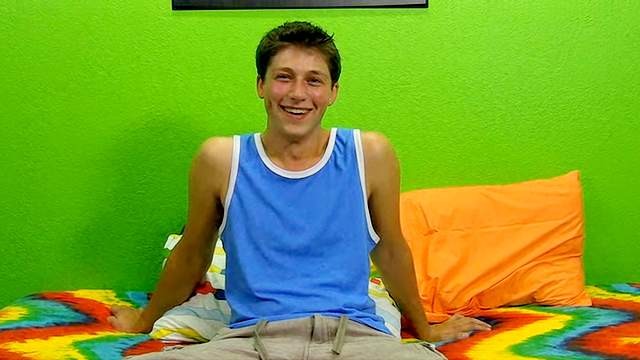 Skinny boyfriend is giving an interview