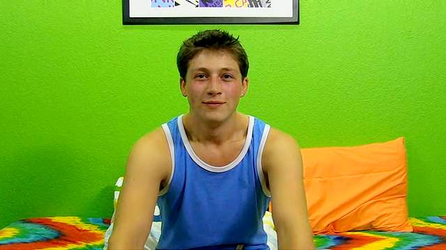 Skinny boyfriend is giving an interview