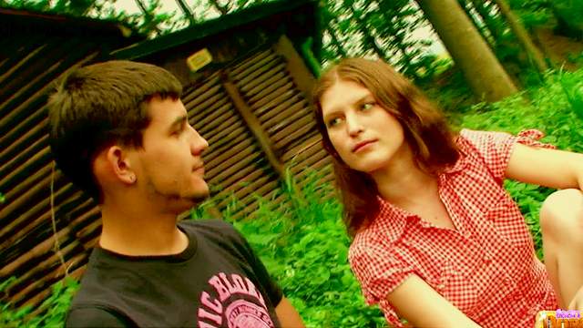 Evzen fucks Karolina's pussy in the forest