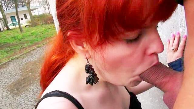 Hardcore mouth penetration with sensual redhead Florence