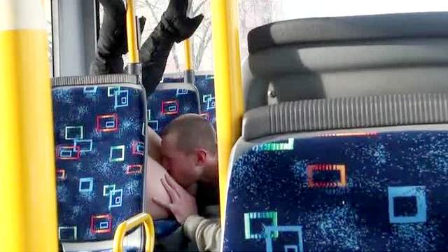 Amateur sex on a bus