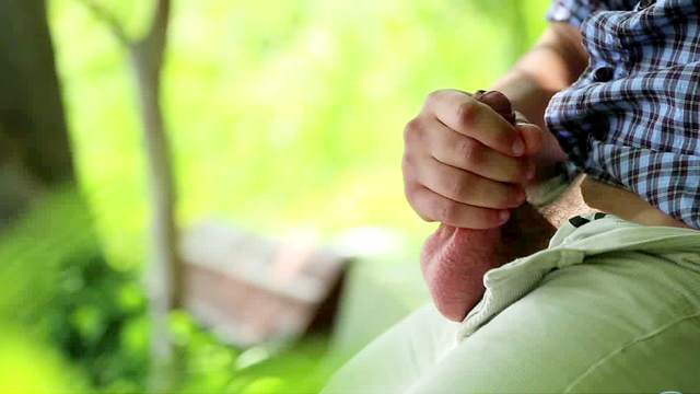 Sexy dude Asher Hawk is masturbating his dick