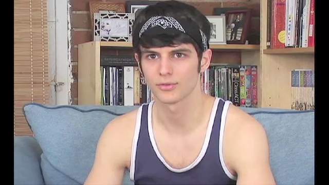 Hot gay is playing with his pink dick