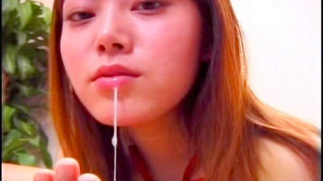 Filthy schoolgirl Arisa Minami is getting dick in her mouth