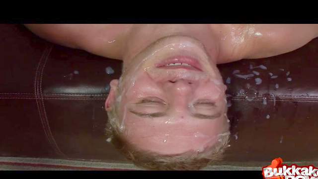 Hot gay Chase Lions gets a cum over his face