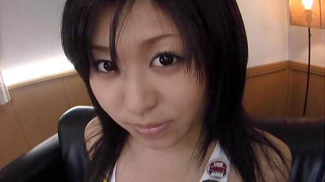 Innocent Asian babe Ai Serizawa is masturbating