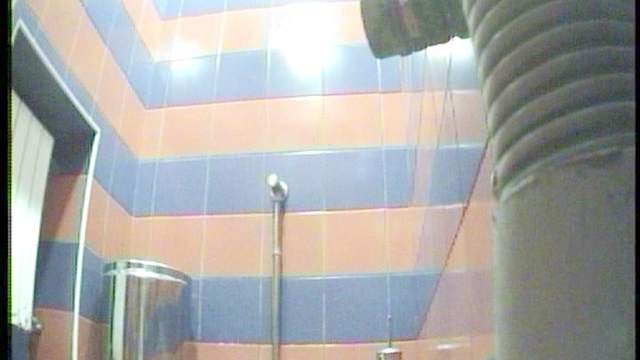 Cute teenager with nice face is peeing