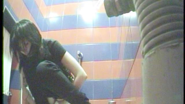 Cute teenager with nice face is peeing