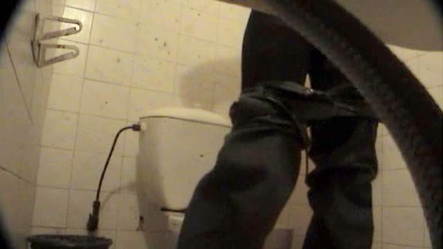 Lovely beauty is peeing in the toilet with hidden cam