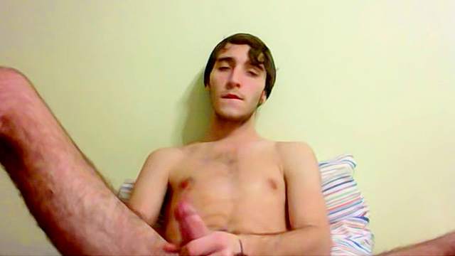 Brunette Braxton is masturbating his dick