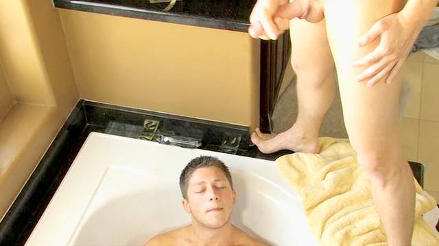 Patrick Kennedy fucks mouth of perverted blonde guy Wesley Marks