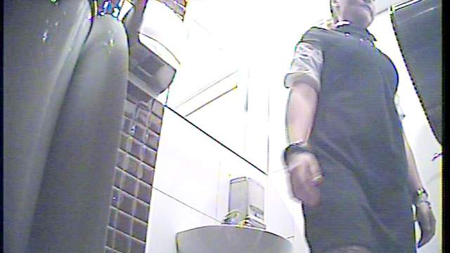 Babe in sexy stockings in peeing so hot