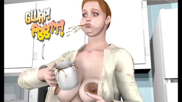 3D comics with hot pregnant babe